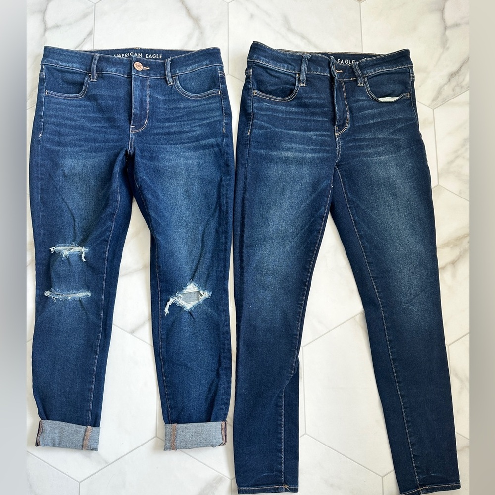 Dark Blue Womens Stretch Skinny Jeans - Ripped and Classic Styles